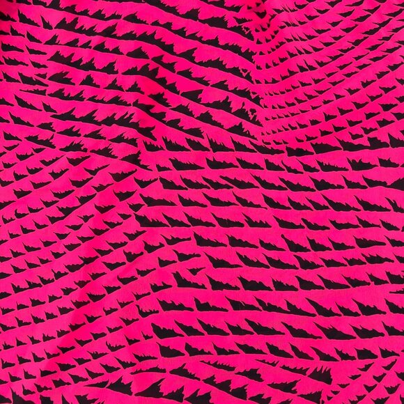 Hayes Street Vintage Women's Blouse Medium Pink & Black Abstract Design - Picture 2 of 8